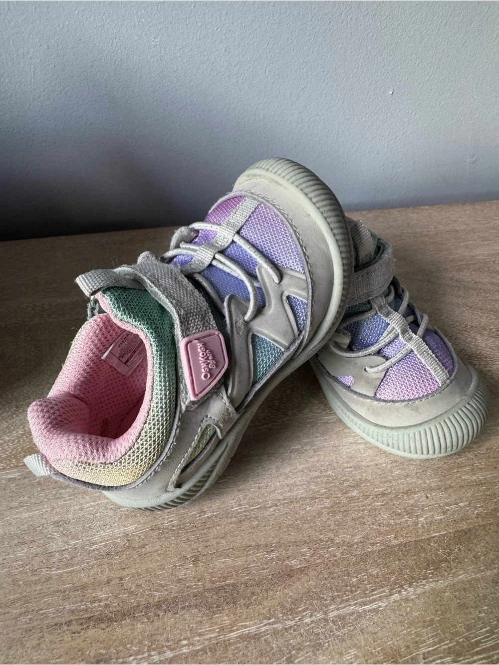 OshKosh B'gosh Pastel Purple, Pink & Mint Green Kids Sneakers